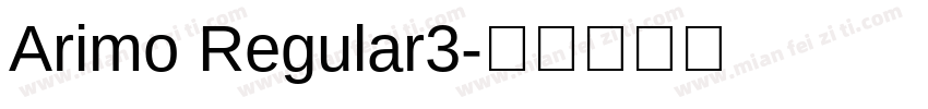 Arimo Regular3字体转换